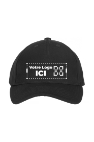 GiftRetail MO9643 - TEKAPO Brushed heavy cotton 6 panel Ba noir